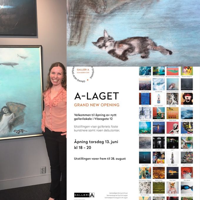Opening of summer exhibition at Galleri A, Oslo 13-June 2019